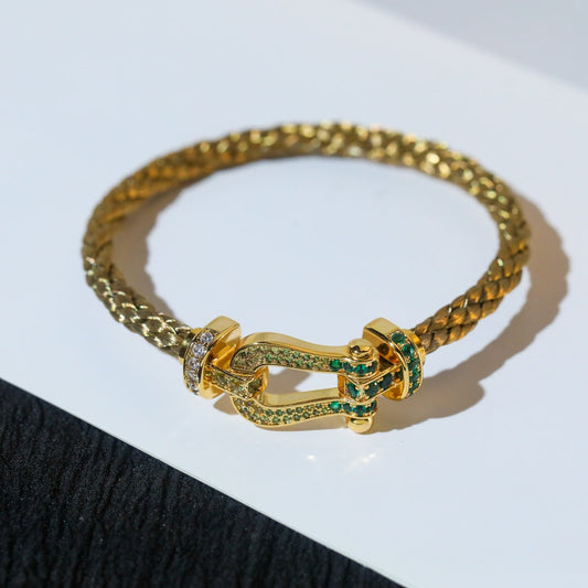 [Charm Aries Jewelry]FORCE 10 GOLD GREEN DIAMOND PAVED