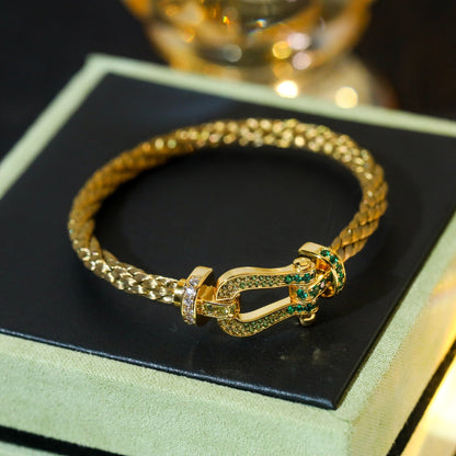 [Charm Aries Jewelry]FORCE 10 GOLD GREEN DIAMOND PAVED