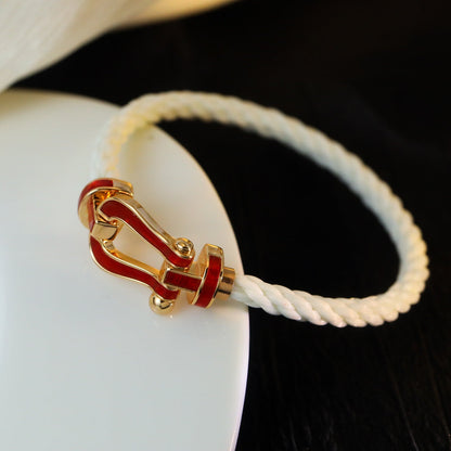 [Charm Aries Jewelry]FORCE 10 WHITE TEXTILE DIAMOND PAVED