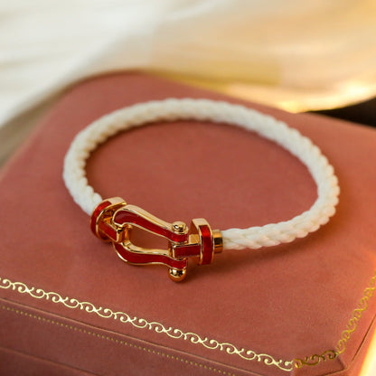 [Charm Aries Jewelry]FORCE 10 WHITE TEXTILE DIAMOND PAVED