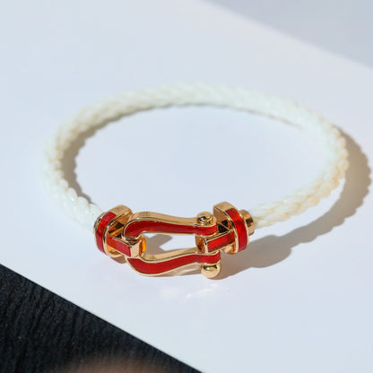 [Charm Aries Jewelry]FORCE 10 WHITE TEXTILE DIAMOND PAVED