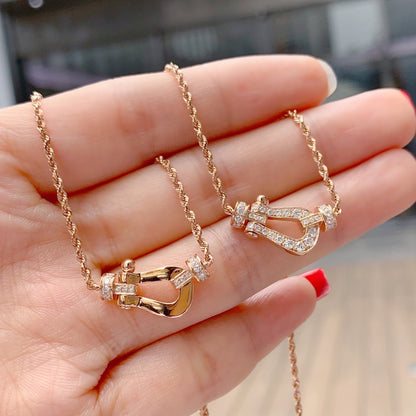 [Charm Aries Jewelry]FORCE 10 PINK GOLD DIAMOND NECKLACE