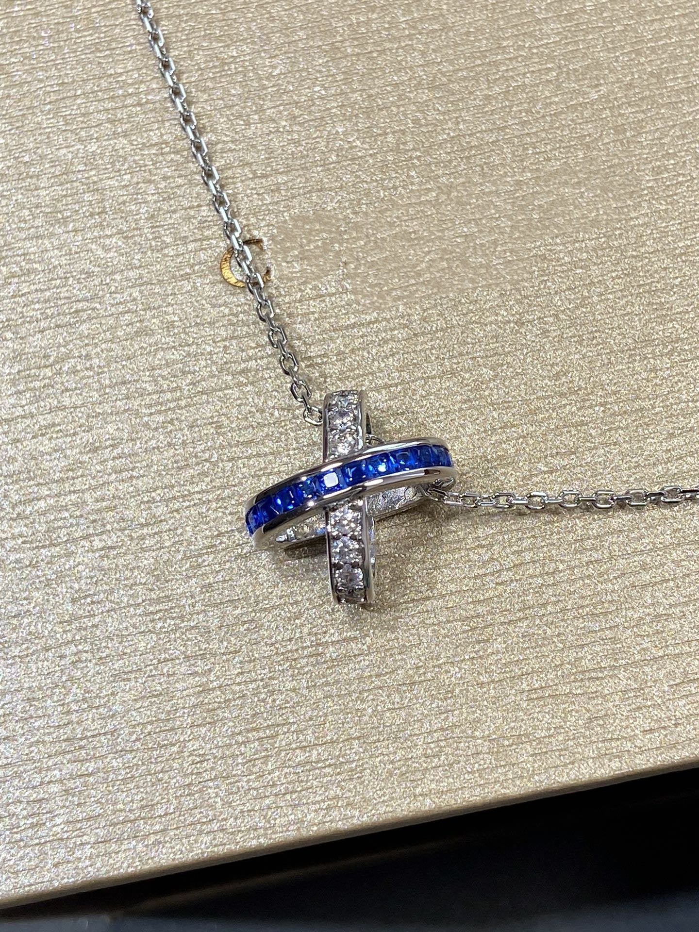 [Charm Aries Jewelry]LIENS DIAMOND SILVER NECKLACE