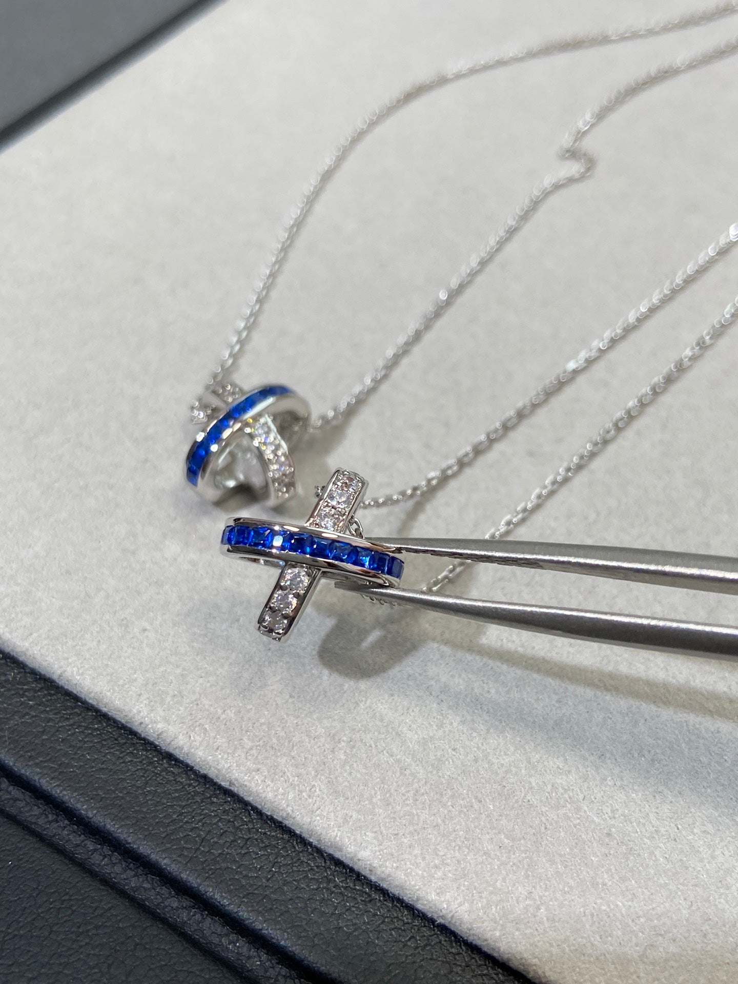 [Charm Aries Jewelry]LIENS DIAMOND SILVER NECKLACE