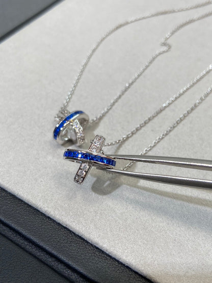 [Charm Aries Jewelry]LIENS DIAMOND SILVER NECKLACE