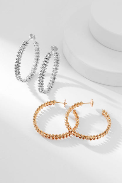 [Charm Aries Jewelry]CLASH HOOP EARRINGS
