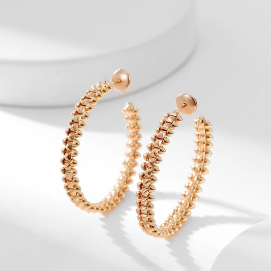 [Charm Aries Jewelry]CLASH HOOP EARRINGS