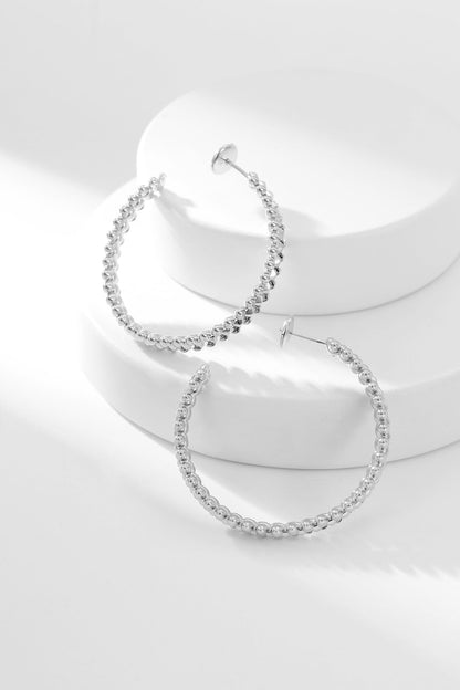 [Charm Aries Jewelry]CLASH HOOP EARRINGS