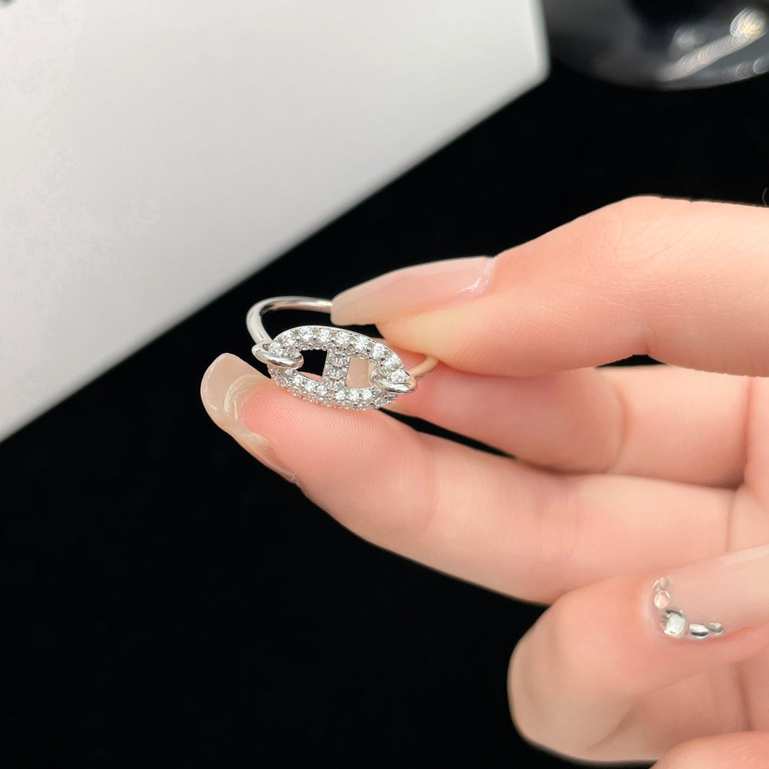 [Charm Aries Jewelry]RONDE SMALL SILVER DIAMOND RING