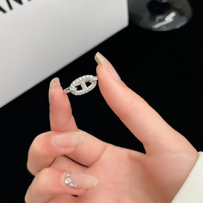 [Charm Aries Jewelry]RONDE SMALL SILVER DIAMOND RING