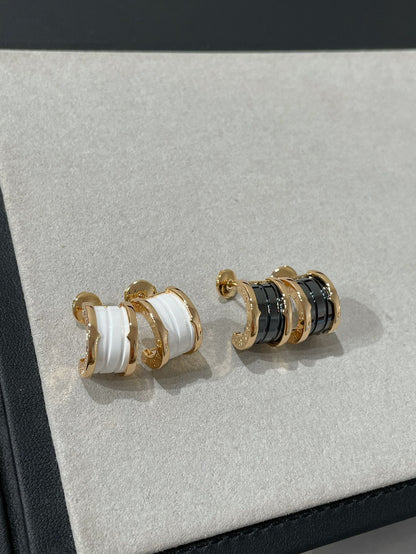 [Charm Aries Jewelry]ZERO 1 PINK GOLD CERAMIC EARRINGS