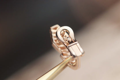 [Charm Aries Jewelry]SERPENT PINK GOLD DIAMOND EARRINGS
