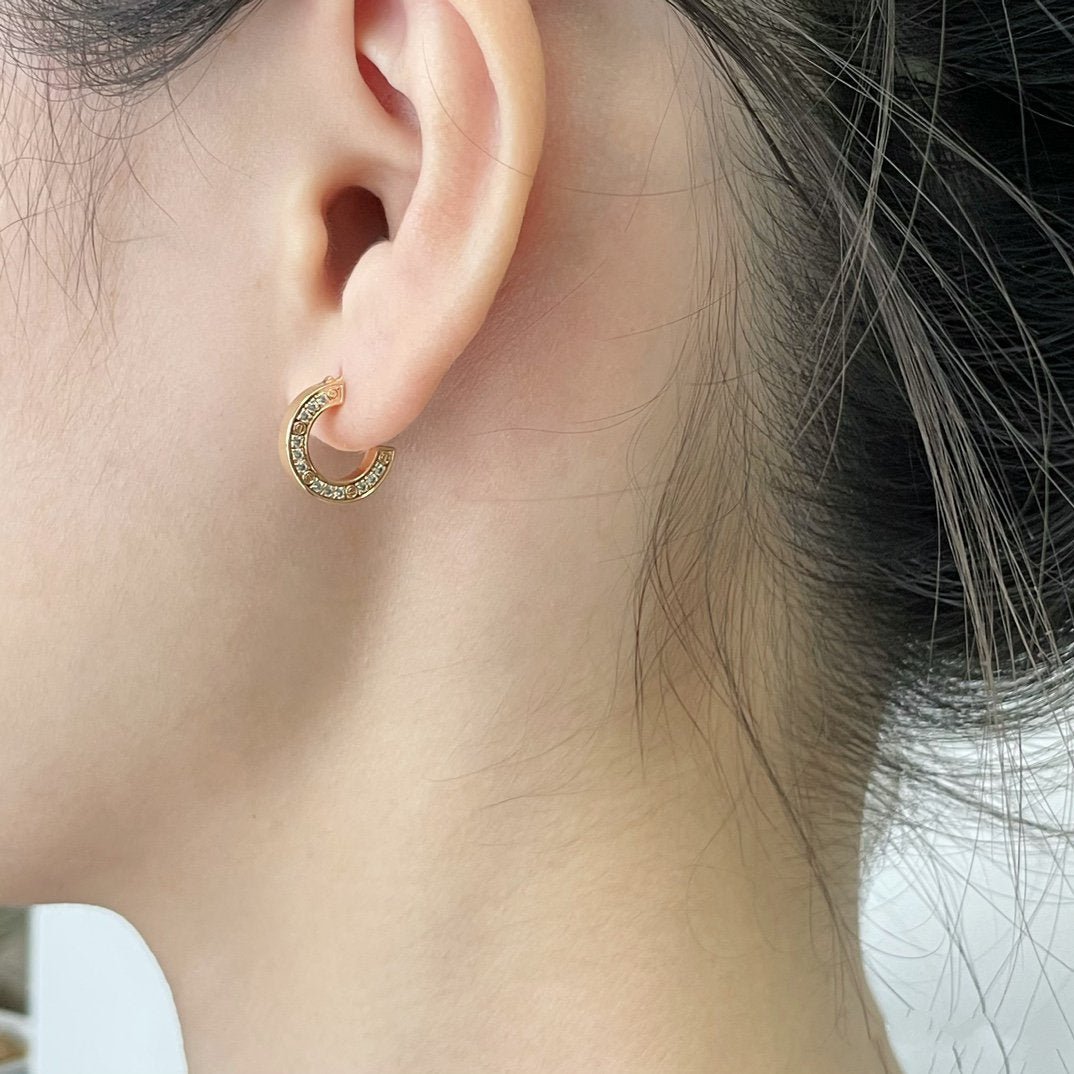 [Charm Aries Jewelry]LOVE DIAMOND EARRINGS