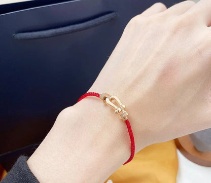 [Charm Aries Jewelry]FORCE 10 HALF DIAMOND PINK GOLD RED CORDERI LARGE AND MEDIUM MODEL