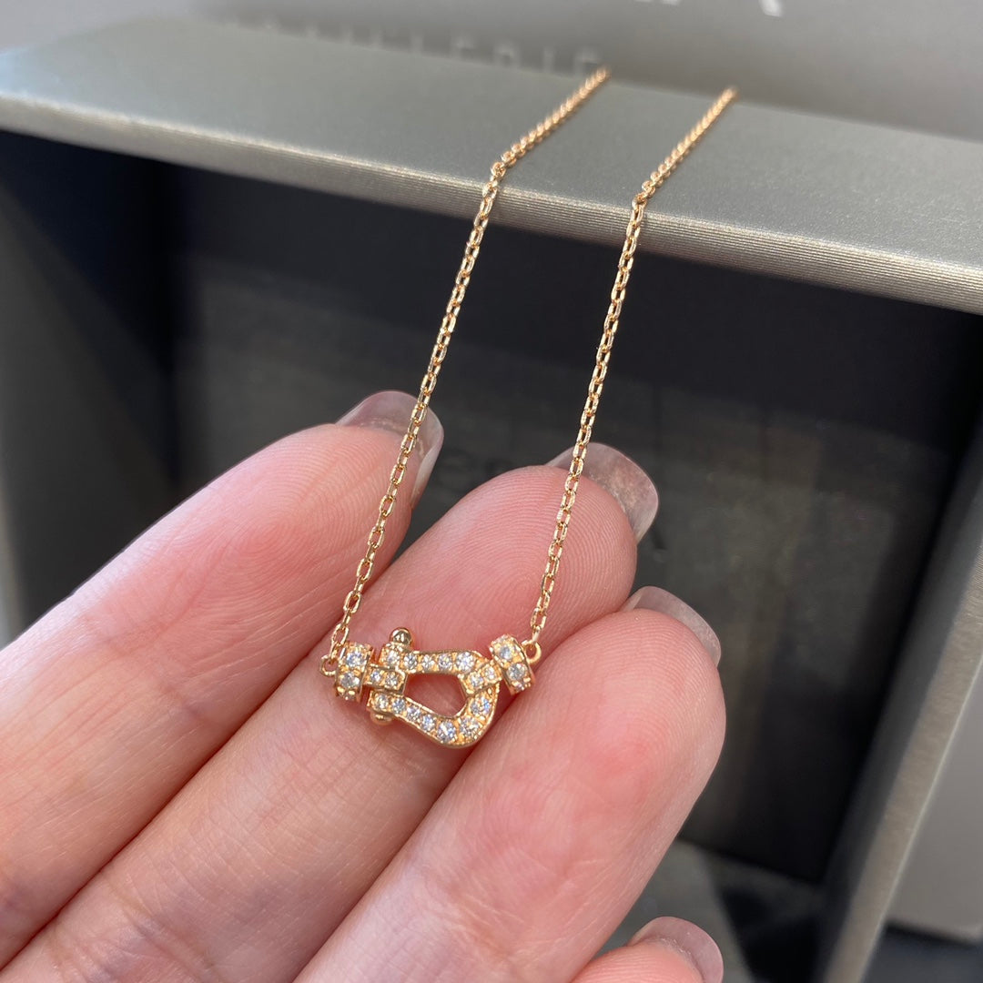 [Charm Aries Jewelry]FORCE 10 DIAMOND PINK GOLD NECKLACE MINI MODEL