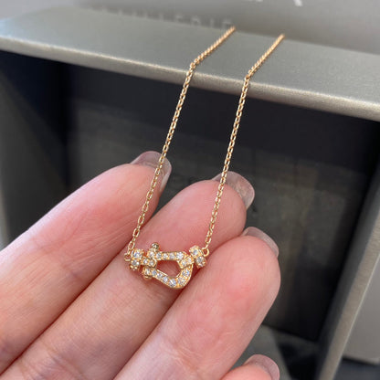 [Charm Aries Jewelry]FORCE 10 DIAMOND PINK GOLD NECKLACE MINI MODEL