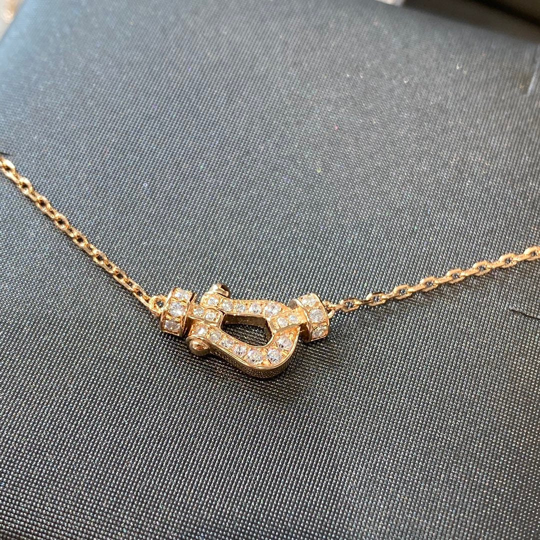 [Charm Aries Jewelry]FORCE 10 DIAMOND PINK GOLD NECKLACE MINI MODEL
