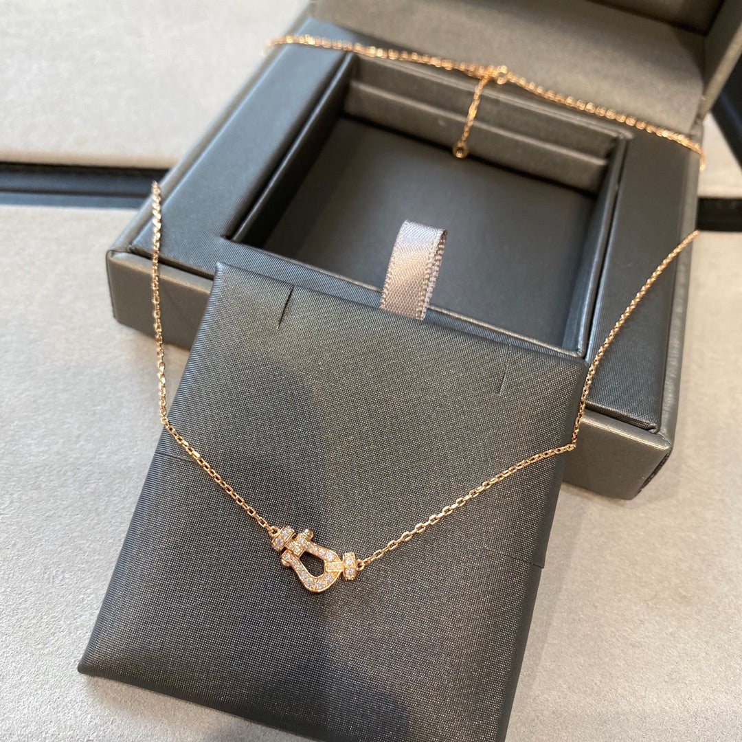 [Charm Aries Jewelry]FORCE 10 DIAMOND PINK GOLD NECKLACE MINI MODEL
