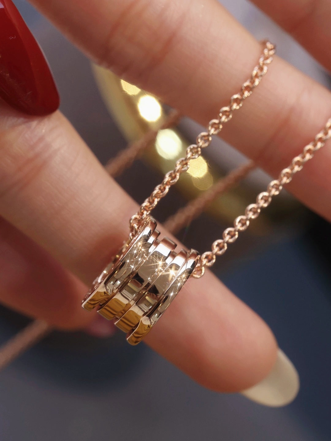 [Charm Aries Jewelry]ZERO 1 PINK GOLD NECKLACE