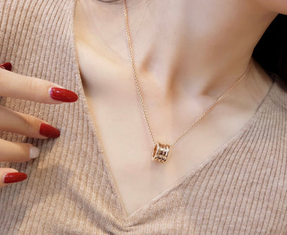 [Charm Aries Jewelry]ZERO 1 PINK GOLD NECKLACE