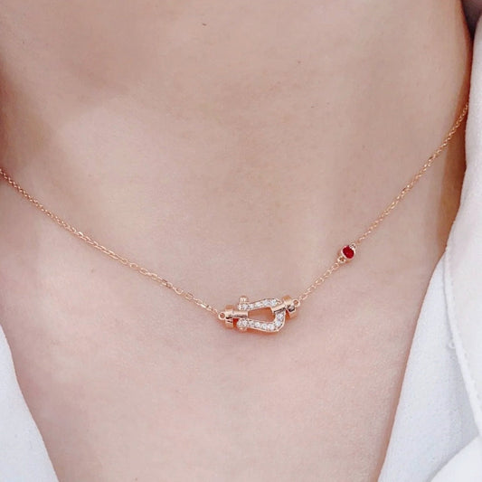 [Charm Aries Jewelry]FORCE 10 DIAMOND PINK GOLD NECKLACE
