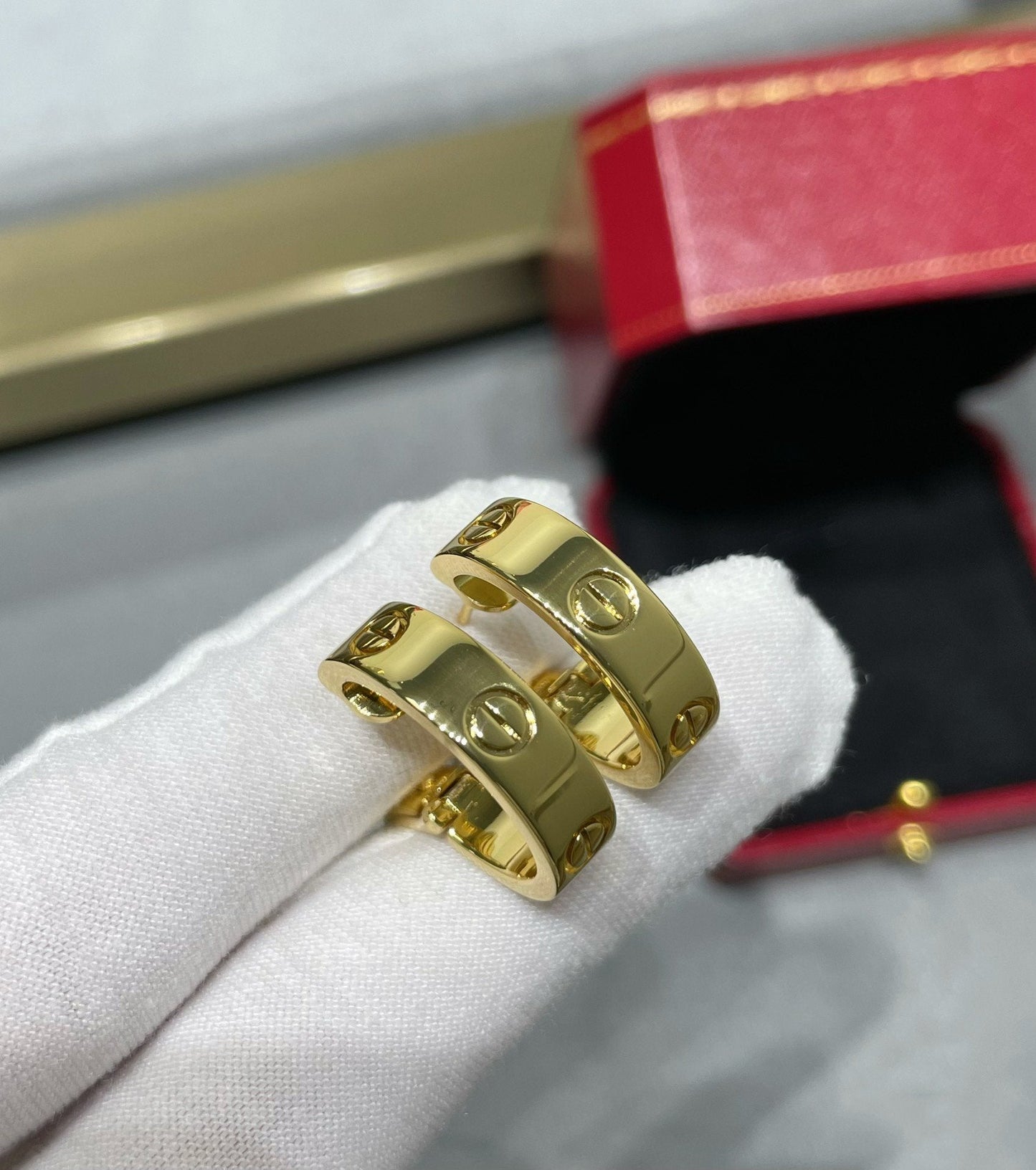 [Charm Aries Jewelry]LOVE 5.5MM EARRINGS