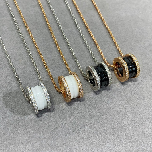 [Charm Aries Jewelry]ZERO 1 DIAMOND CERAMIC NECKLACE