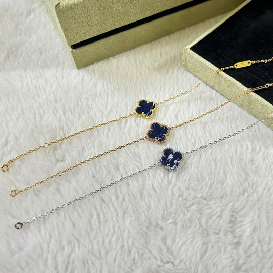 [Charm Aries Jewelry]CLOVER 1 MOTIF PIETERSITE BRACELET