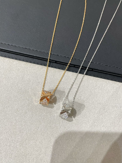 [Charm Aries Jewelry]LIENS EVIDENCE DIAMOND PAVED NECKLACE
