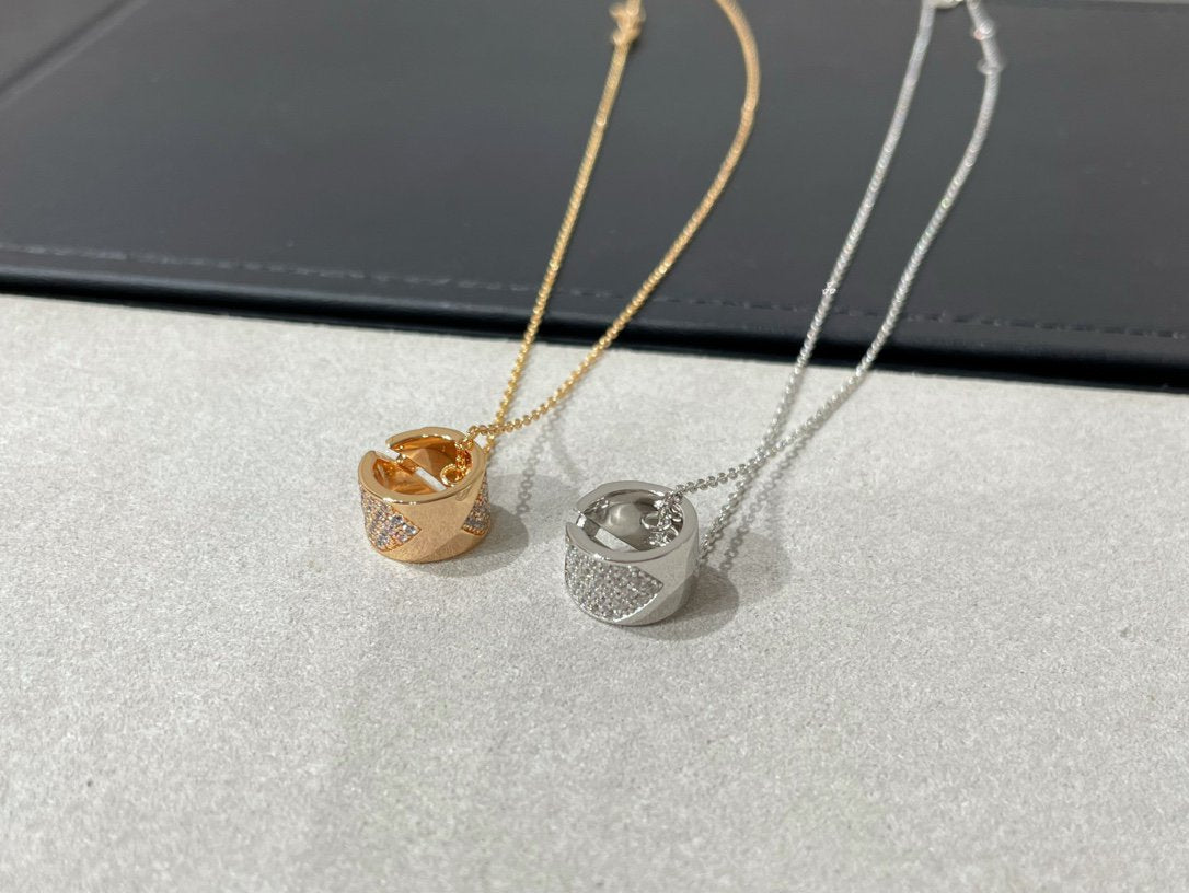 [Charm Aries Jewelry]LIENS EVIDENCE DIAMOND PAVED NECKLACE