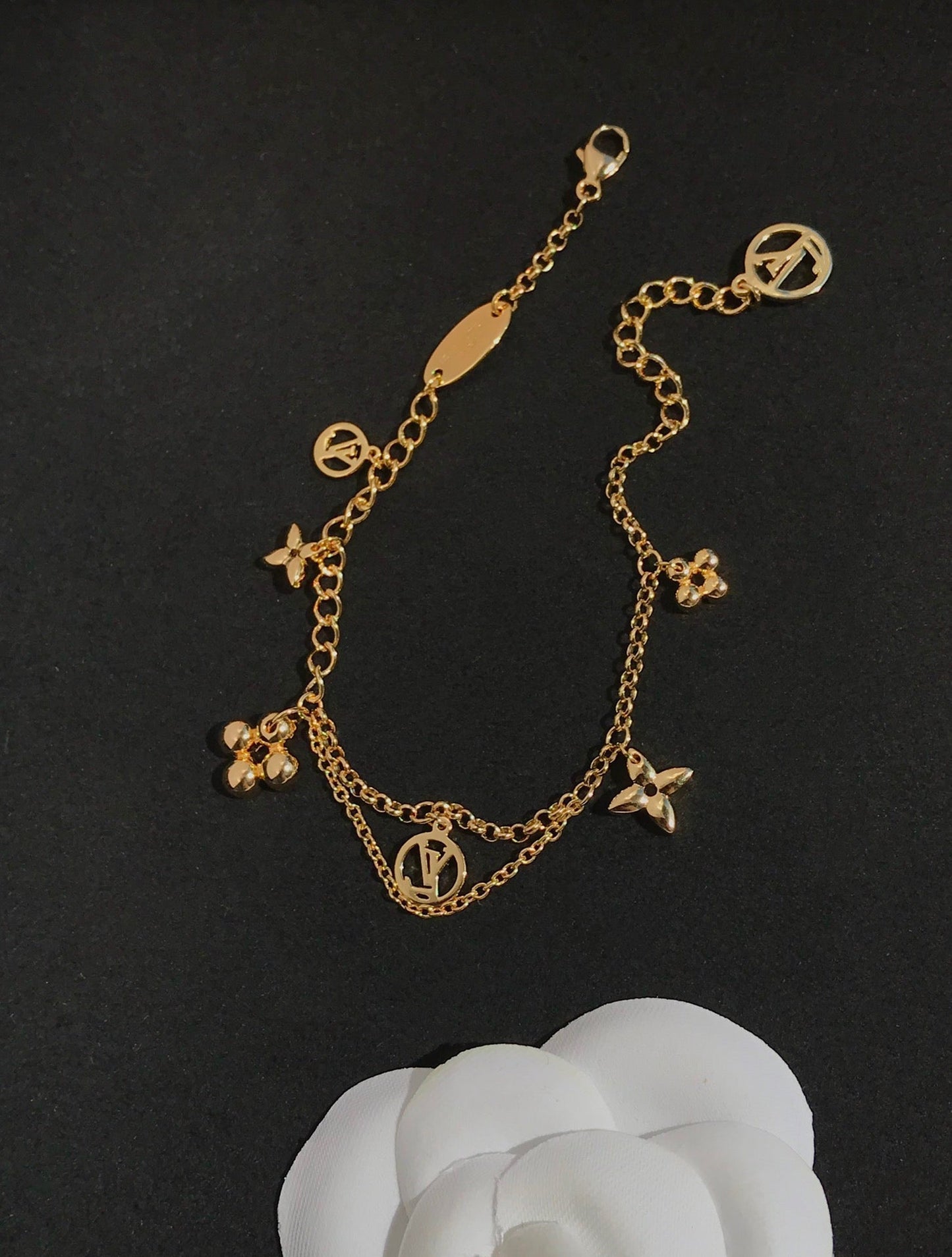 [Charm Aries Jewelry]BLOOMING PINK GOLD MOP BRACELET