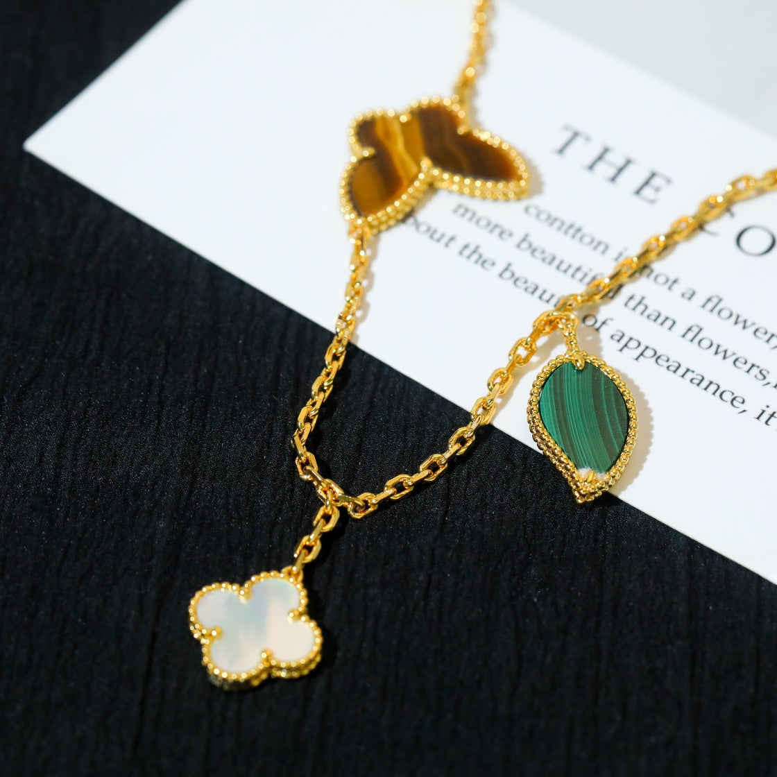 [Charm Aries Jewelry]LUCKY SPRING 5 MOTIF GOLD BRACELET