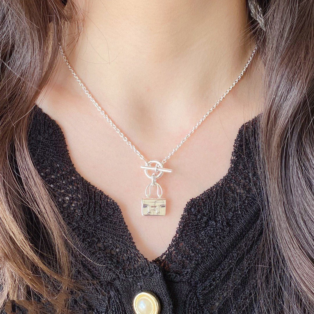 [Charm Aries Jewelry]CONSTANCE PEDANT SILVER NECKLACE