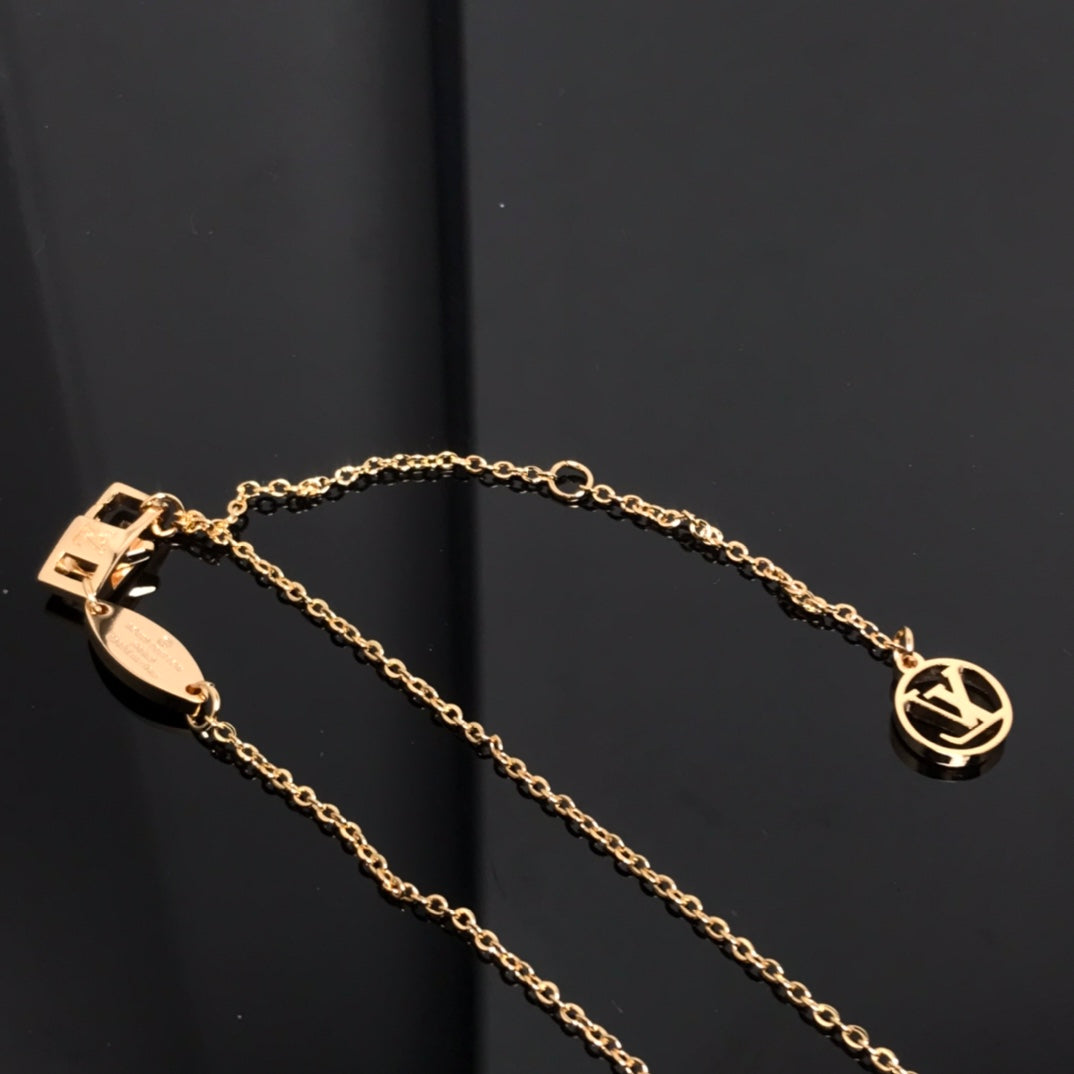[Charm Aries Jewelry]COLOR BLOSSOM PINK MOP SUN GOLD NECKLACE