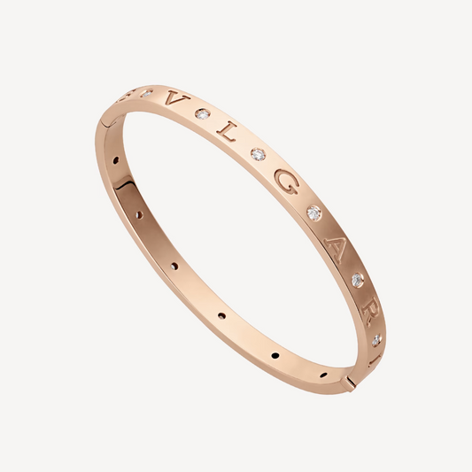 [Charm Aries Jewelry]ZERO 1 PINK GOLD 12 DIAMONDS BRACELET