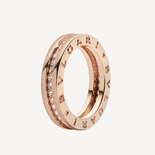 [Charm Aries Jewelry]ZERO 1 ONE-BAND PAVED DIAMONDS ON THE SPIRAL RING