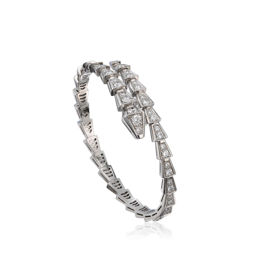 [Charm Aries Jewelry]SERPENTI BRACELET 6MM SILVER DIAMOND