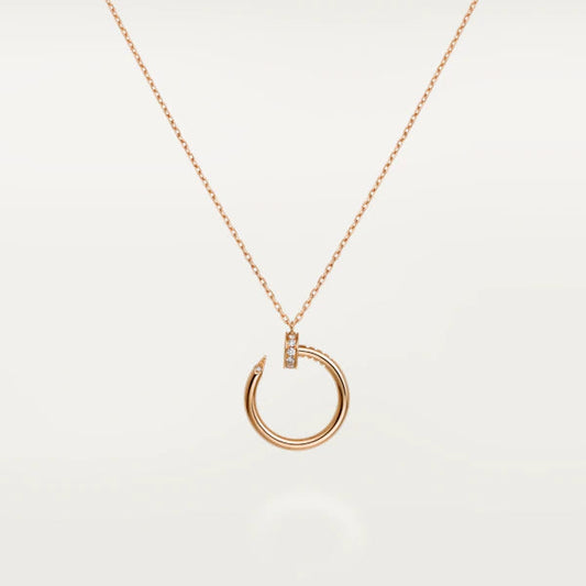 [Charm Aries Jewelry]JUSTE NECKLACE PINK GOLD