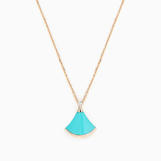[Charm Aries Jewelry]DREAM NECKLACE TURQUOISE PINK GOLD