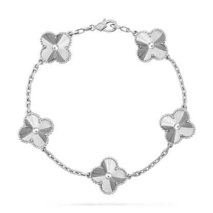 [Charm Aries Jewelry]CLOVER SILVER 5 MOTIFS BRACELET