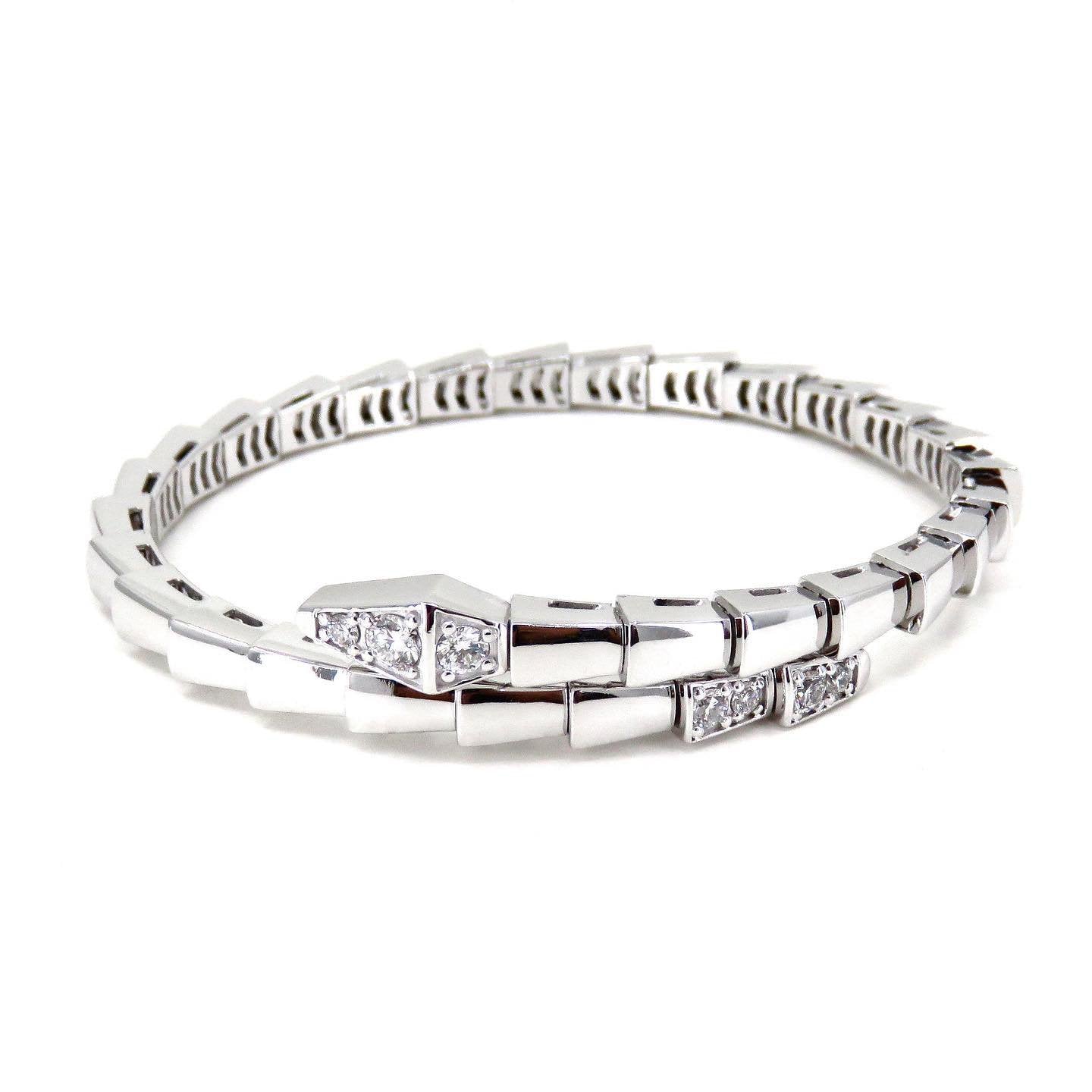 [Charm Aries Jewelry]SERPENTI BRACELET DIAMONDS SILVER