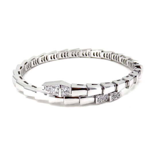 [Charm Aries Jewelry]SERPENTI BRACELET DIAMONDS SILVER
