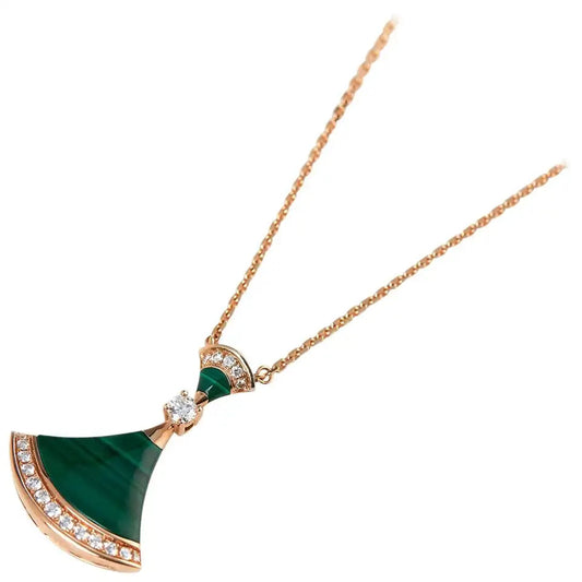 [Charm Aries Jewelry]DREAM NECKLACE MALACHITE DIAMOND