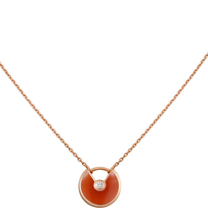 [Charm Aries Jewelry]AMULETTE GOLD CARNELIAN ONYX NECKLACE