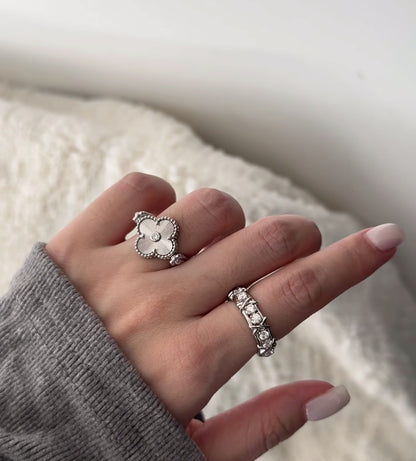[Charm Aries Jewelry]CLOVER RIVERSIBLE SLIVER RING