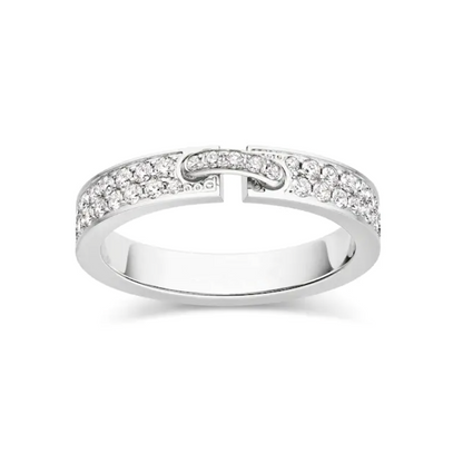 [Charm Aries Jewelry]ALLIANCE LIENS VIDENCE PAVED DIAMOND 4MM RING