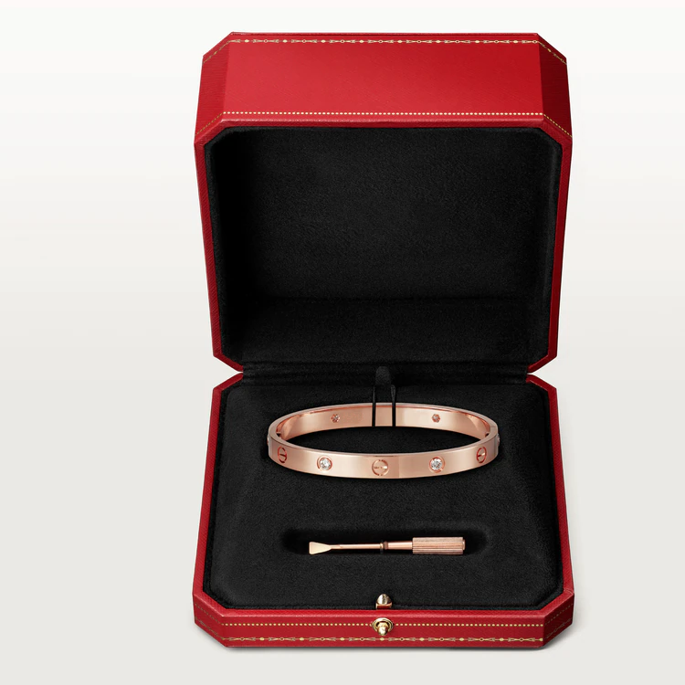 [Charm Aries Jewelry]LOVE BRACELET 6.1MM 4 DIAMONDS