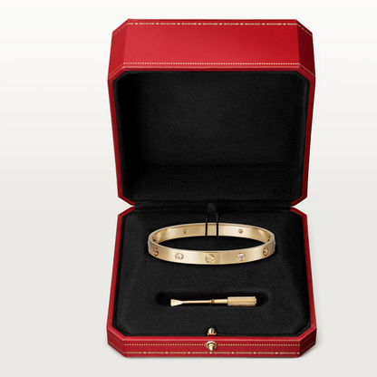 [Charm Aries Jewelry]LOVE BRACELET 6.1MM 4 DIAMONDS