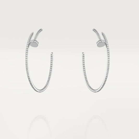 [Charm Aries Jewelry]JUSTE EARRINGS FULL DIAMONDS 1.8MM
