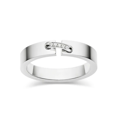 [Charm Aries Jewelry]ALLIANCE LIENS VIDENCE DIAMOND 4MM RING